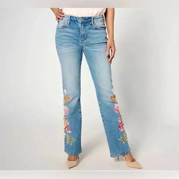 DRIFTWOOD Jeans Wyatt Embroidered Flare - Portofino - Picture 1 of 16